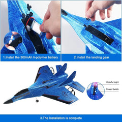 Remote Control Airplane RC Glider for Adults & Kids Easy to Fly EPP Foam Aircraft