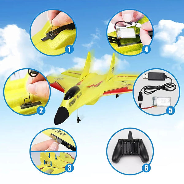 Remote Control Airplane RC Glider for Adults & Kids Easy to Fly EPP Foam Aircraft