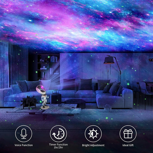 Talking Alien Star Galaxy Projector With Timer And Remote Control & Voice Function