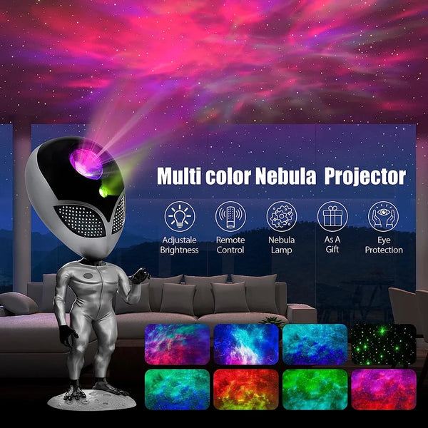 Talking Alien Star Galaxy Projector With Timer And Remote Control & Voice Function