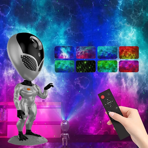 Talking Alien Star Galaxy Projector With Timer And Remote Control & Voice Function